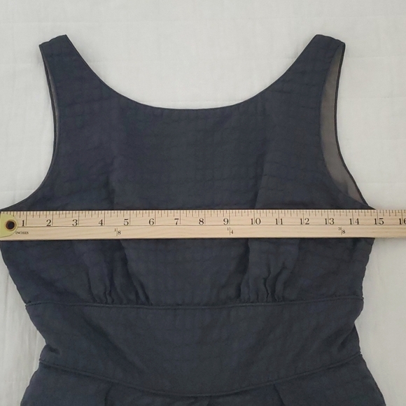 J Crew 100% cotton, gray dress textured pattern Size 2 - Picture 7 of 13